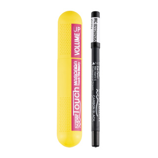 پک 2 عددی مداد چشم ضد آب مدل Carbon Black و ریمل حجم دهنده مدل X4 سوپر تاچ